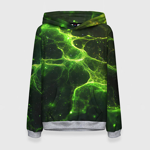 Женская толстовка Зеленые волокна текстура / 3D-Меланж – фото 1
