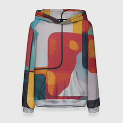 Женская толстовка Абстракция с прямоугольниками