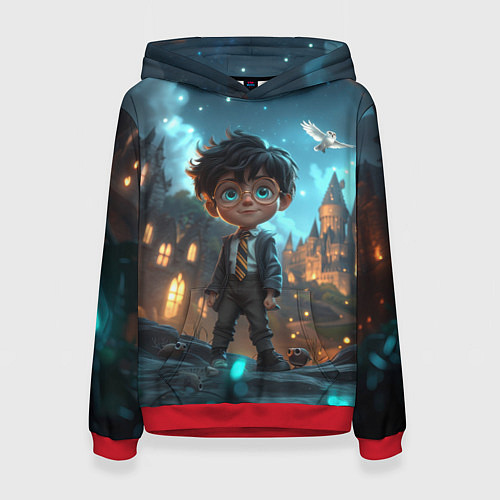 Женская толстовка Гарри Поттер арт / 3D-Красный – фото 1