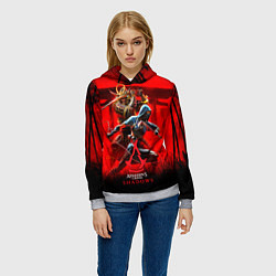 Толстовка-худи женская Assassins Creed Shadows - samurai, цвет: 3D-меланж — фото 2