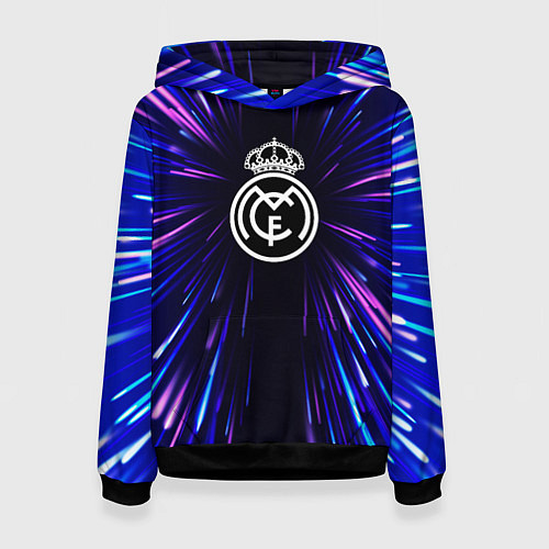 Женская толстовка Real Madrid neon energy / 3D-Черный – фото 1