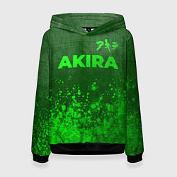 Толстовка-худи женская Akira - green gradient посередине, цвет: 3D-черный
