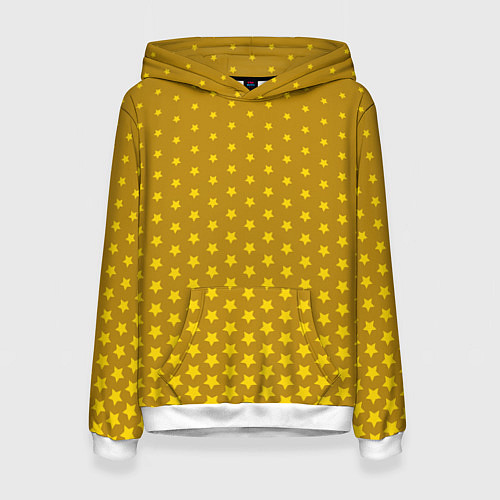 Женская толстовка Золотые звезды / 3D-Белый – фото 1