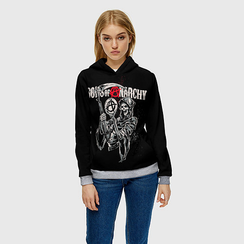 Женская толстовка Sons Of Anarchy - death / 3D-Меланж – фото 3