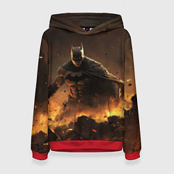 Толстовка-худи женская Batman dark city, цвет: 3D-красный