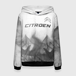 Толстовка-худи женская Citroen - white gradient посередине, цвет: 3D-черный