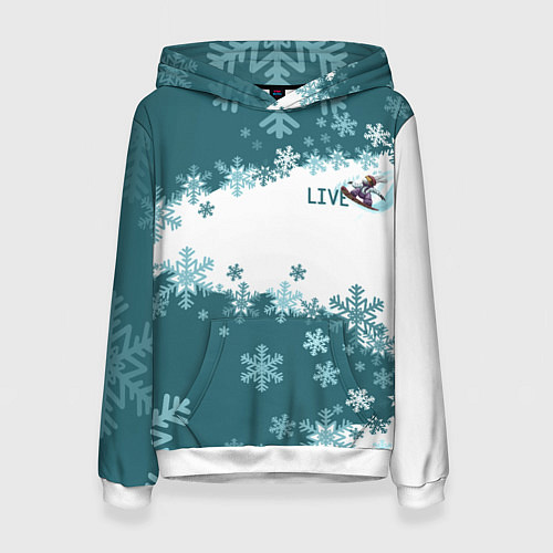 Женская толстовка Сноуборд это жизнь / 3D-Белый – фото 1