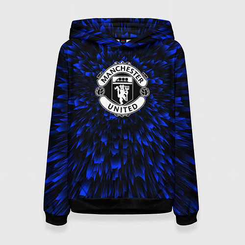 Женская толстовка Manchester United blue energy / 3D-Черный – фото 1