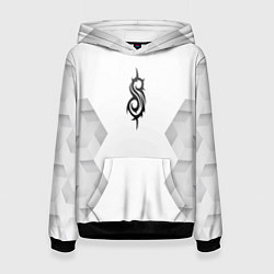 Толстовка-худи женская Slipknot white poly, цвет: 3D-черный