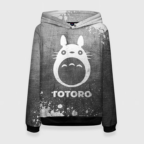 Женская толстовка Totoro - grey gradient / 3D-Черный – фото 1