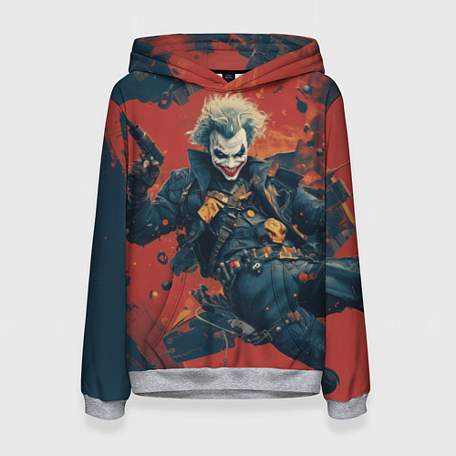 Женская толстовка Бандит Джокер / 3D-Меланж – фото 1