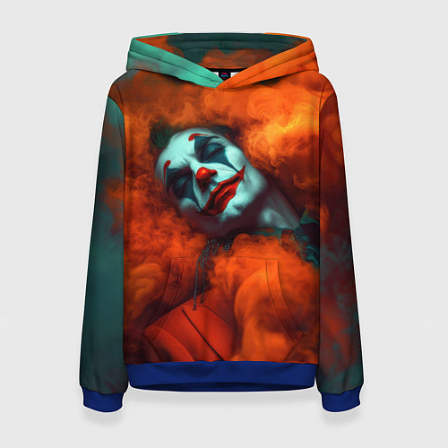 Женская толстовка Джокер и оранжевый дым / 3D-Синий – фото 1