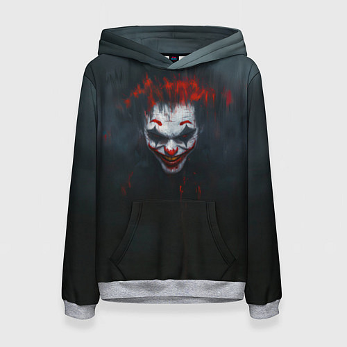 Женская толстовка Джокер в черном фоне / 3D-Меланж – фото 1