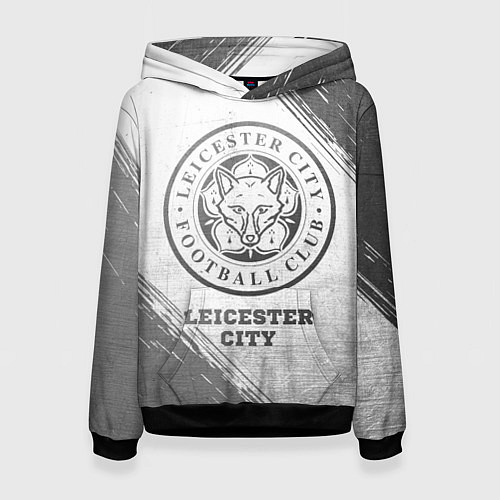 Женская толстовка Leicester City - white gradient / 3D-Черный – фото 1