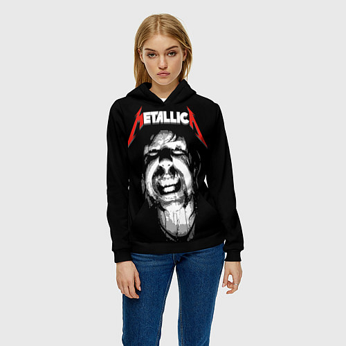 Женская толстовка Metallica - James Hetfield / 3D-Черный – фото 3