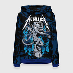 Толстовка-худи женская Metallica - damn, цвет: 3D-синий