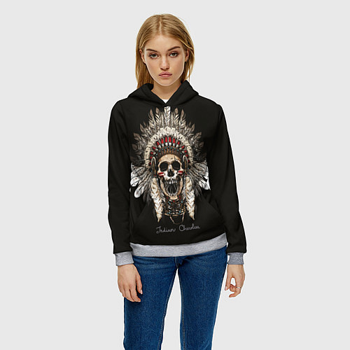 Женская толстовка Cherokee Indian / 3D-Меланж – фото 3