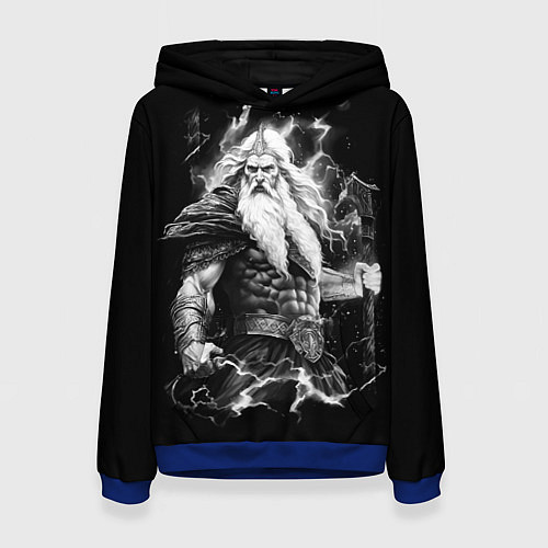 Женская толстовка Перун бог громовержец / 3D-Синий – фото 1