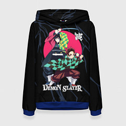 Женская толстовка Гию Томиока и Танджиро Камадо