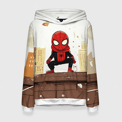 Женская толстовка Мини человек-паук / 3D-Белый – фото 1