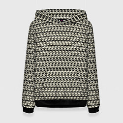 Толстовка-худи женская Оливковый пёстрый полосы узоры, цвет: 3D-черный
