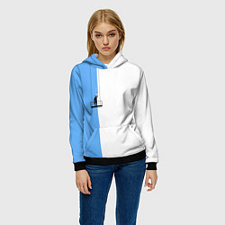 Толстовка-худи женская Моляр красит стену, цвет: 3D-черный — фото 2