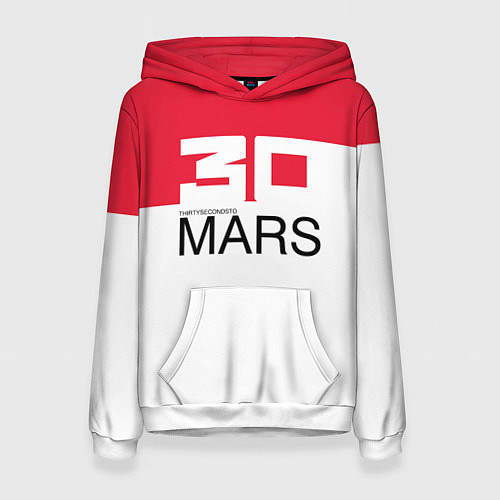 Женская толстовка 30 Seconds to Mars poster / 3D-Белый – фото 1