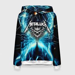 Толстовка-худи женская Neon glow - Metallica, цвет: 3D-белый