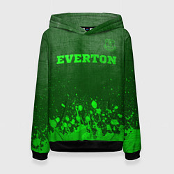 Женская толстовка Everton - green gradient посередине