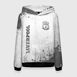 Толстовка-худи женская Liverpool - white gradient вертикально, цвет: 3D-черный