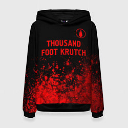 Толстовка-худи женская Thousand Foot Krutch - red gradient посередине, цвет: 3D-черный
