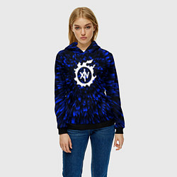 Толстовка-худи женская Final Fantasy blue energy, цвет: 3D-черный — фото 2