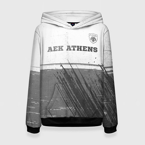 Женская толстовка AEK Athens - white gradient посередине / 3D-Черный – фото 1