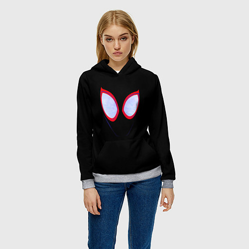 Женская толстовка Человек паук глаза / 3D-Меланж – фото 3
