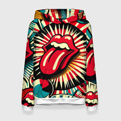 Женская толстовка Logo of the Rolling Stones - pop art