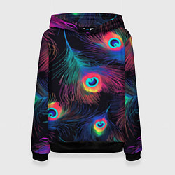 Женская толстовка Павлиньи перья - разные оттенки