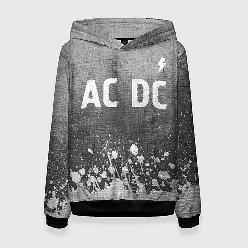 Женская толстовка AC DC - grey gradient посередине / 3D-Черный – фото 1