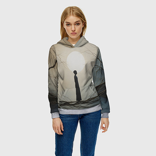 Женская толстовка Минималистичный сюрреализм / 3D-Меланж – фото 3