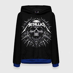 Женская толстовка Metallica - a skull with roses and thorns