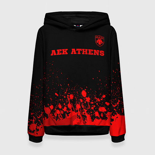 Женская толстовка AEK Athens - red gradient посередине / 3D-Черный – фото 1