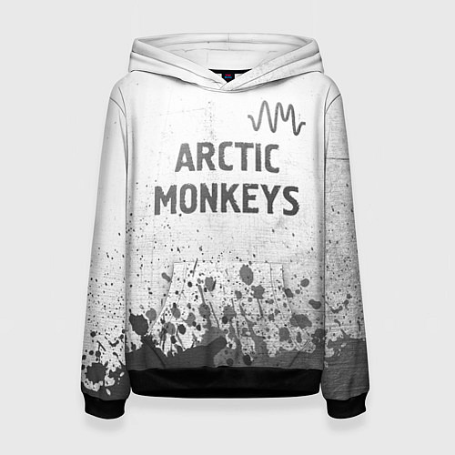 Женская толстовка Arctic Monkeys - white gradient посередине / 3D-Черный – фото 1