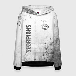 Толстовка-худи женская Scorpions - white gradient вертикально, цвет: 3D-черный