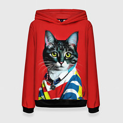 Женская толстовка Милая кисуля в модном пуловере - поп-арт