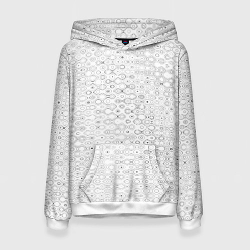 Женская толстовка Белый с абстрактным узором / 3D-Белый – фото 1