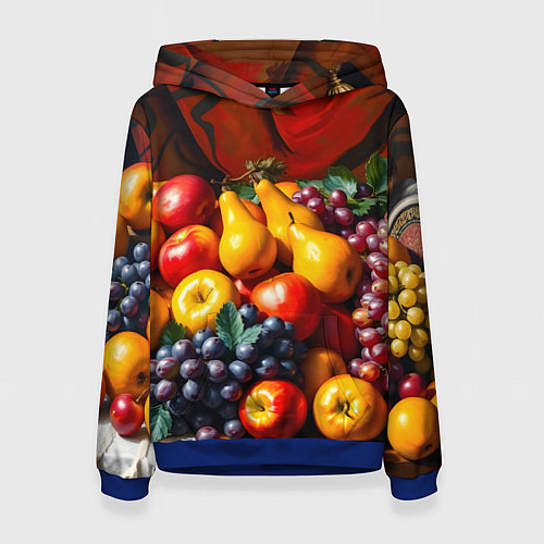 Женская толстовка Фруктовый натюрморт / 3D-Синий – фото 1