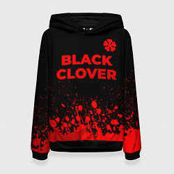 Толстовка-худи женская Black Clover - red gradient посередине, цвет: 3D-черный