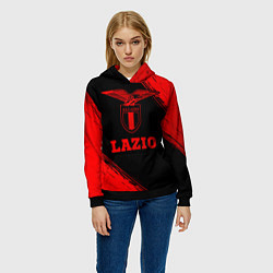 Толстовка-худи женская Lazio - red gradient, цвет: 3D-черный — фото 2