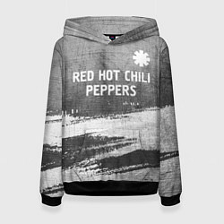 Толстовка-худи женская Red Hot Chili Peppers - grey gradient посередине, цвет: 3D-черный