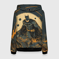 Толстовка-худи женская Бэтмен крадется, цвет: 3D-черный