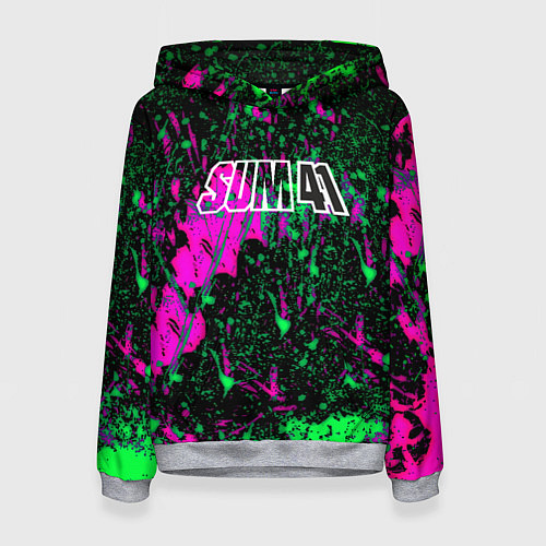 Женская толстовка Sum 41 неоновые краски / 3D-Меланж – фото 1